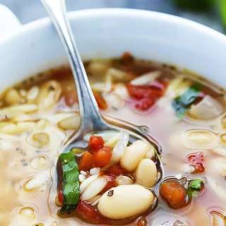 Italian White Bean & Orzo Soup