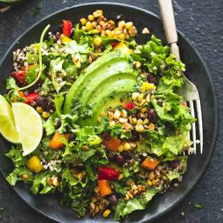 Chopped Fiesta Quinoa Salad with Cilantro Lime Dressing