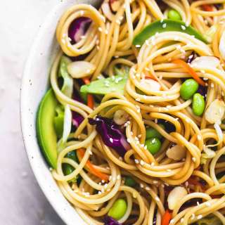 Asian Spaghetti Salad with Sesame Ginger Dressing