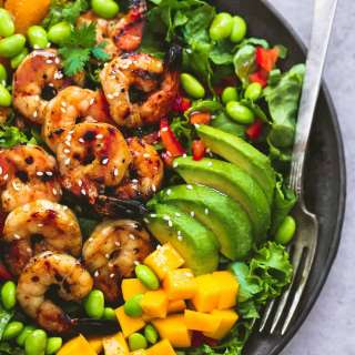 Mango Mandarin Sesame Shrimp Salad