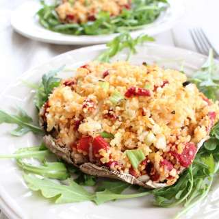 Mediterranean Crab and Couscous Stuffed Mushrooms