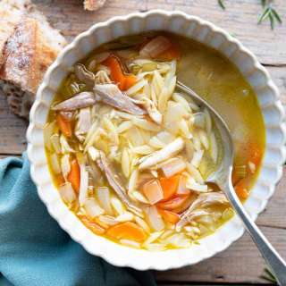 Lemon Chicken Orzo Soup