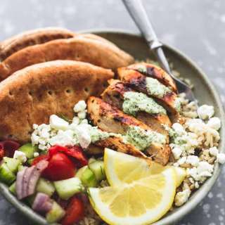 Meal Prep Greek Chicken Gyro Bowls
