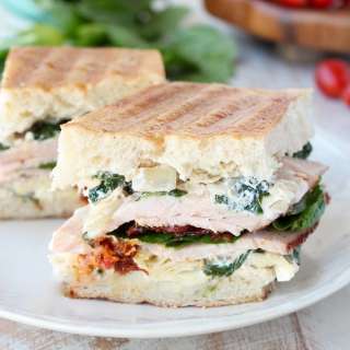 Spinach Artichoke Turkey Panini