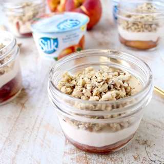 Vegan Parfait with Grilled Peaches
