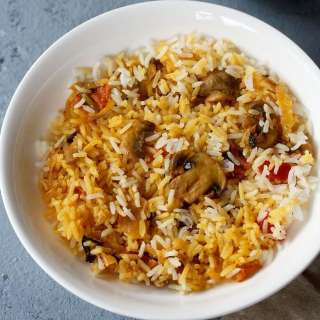 Ambur Biryani Recipe (With Mushrooms)