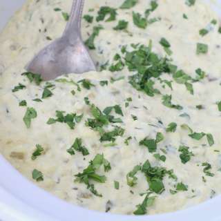 Slow Cooker Green Chili Queso Blanco