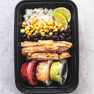 Meal Prep Chicken Burrito Bowls