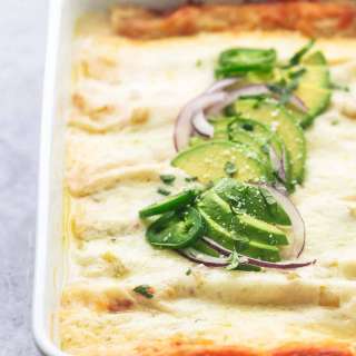 Creamy White Chicken Enchiladas