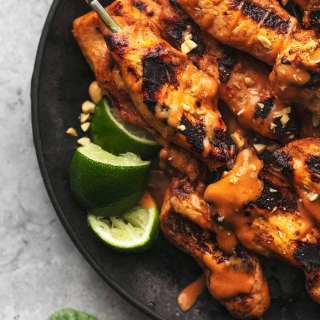 Chicken Satay Skewers with Spicy Peanut Sauce