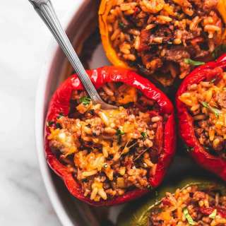 BEST Ever Easy Stuffed Peppers (5 Ingredients)