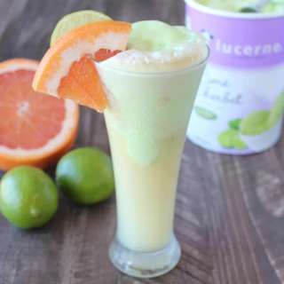Grapefruit Lime Sherbet Float Cocktail