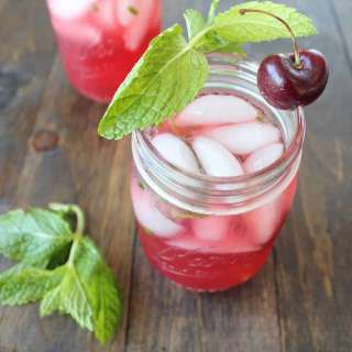 Sparkling Cherry Lime Mojito Punch