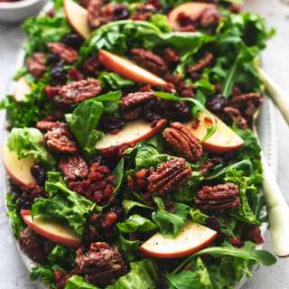 Apple Pecan and Bacon Salad with Maple Vinaigrette Dressing