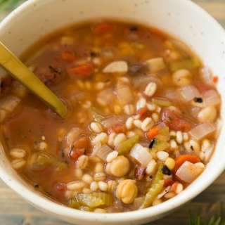 Italian Lemon Rosemary Barley Soup