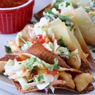 Chicken Wonton Tacos
