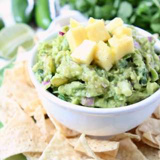 Grilled Pineapple Tomatillo Guacamole