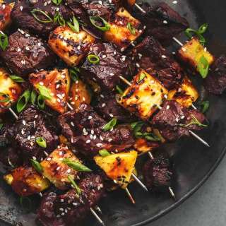 Teriyaki Steak and Pineapple Kabobs