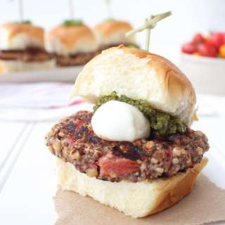 Caprese Veggie Burger Sliders