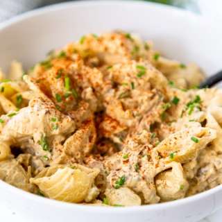 Vegan Buffalo Chicken Mac and Cheese