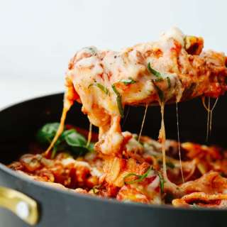 The BEST Skillet Lasagna