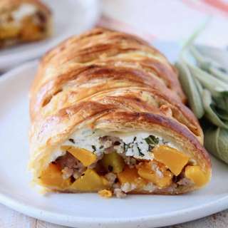 Butternut Squash Sausage Strudel
