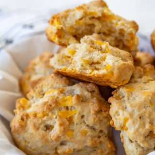 Vegan Cheddar Drop Biscuits