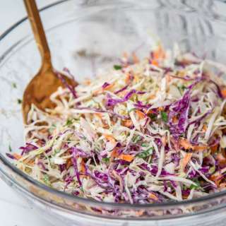 Easy Homemade Creamy Vegan Coleslaw
