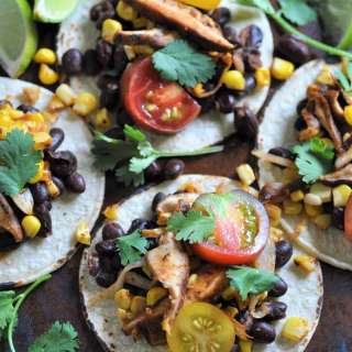 Spicy Black Bean & Shitake Mushroom Street Tacos
