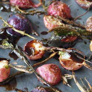 Simple Roasted Radishes with Balsamic