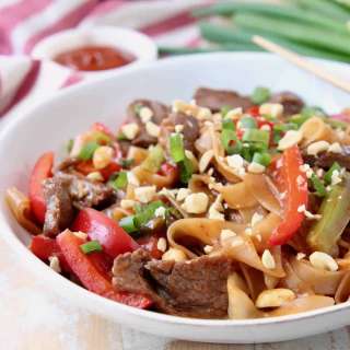 Gluten Free Kung Pao Beef and Noodle Bowl