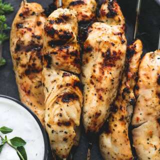 Grilled Chicken Souvlaki & Tzatziki Sauce
