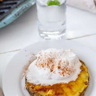 GRILLED PINEAPPLE & CINNAMON COCONUT CREAM