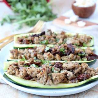 Greek Turkey Stuffed Zucchini