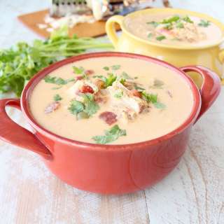 Slow Cooker Cheesy Turkey Taco Soup