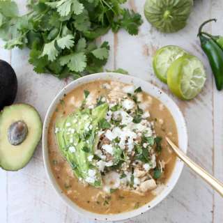 Green Chili Chicken Enchilada Soup