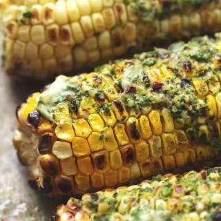 Grilled Corn on the Cob with Chimichurri Butter