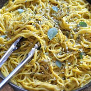 SPAGHETTI WITH PUMPKIN SAGE CREAM SAUCE