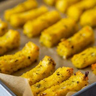 Vegan Baked Herbed Polenta Fries