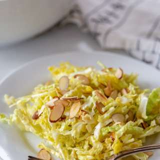 NAPA CABBAGE SALAD WITH TOASTED ALMONDS