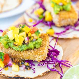 Crispy Beer Battered Vegan Fish Tacos