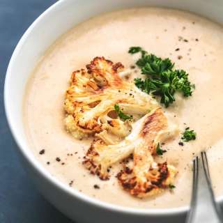 Creamy Roasted Cauliflower Soup Recipe