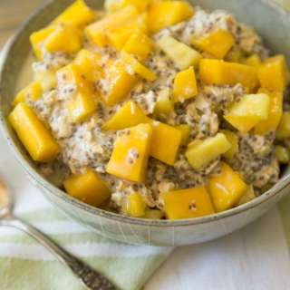 Healthy Pineapple Mango Coconut Overnight Oats