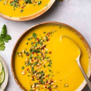 Curried Butternut Squash Soup with Coconut Milk