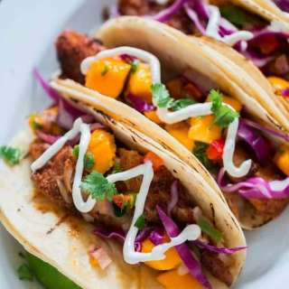 Easy Tilapia Fish Taco Recipe with Mango Salsa