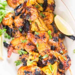 Teriyaki Pineapple Grilled Shrimp Skewers