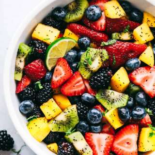Honey Lime Poppy Seed Fruit Salad