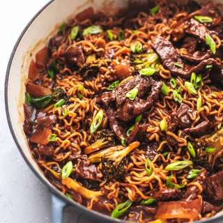 Mongolian Beef and Broccoli with Noodles