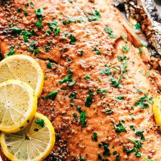 Garlic Brown Sugar Glazed Salmon