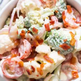 Christmas Salad (Sweet Broccoli Cauliflower Salad)